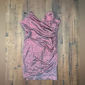 NWOT Dress the Population red sequin dress short Sz S